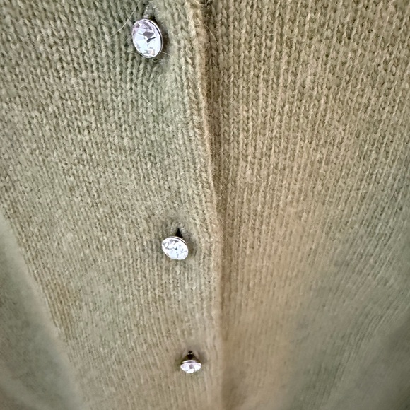 J. Crew light Olive Button-Up Cardigan - Picture 2 of 2